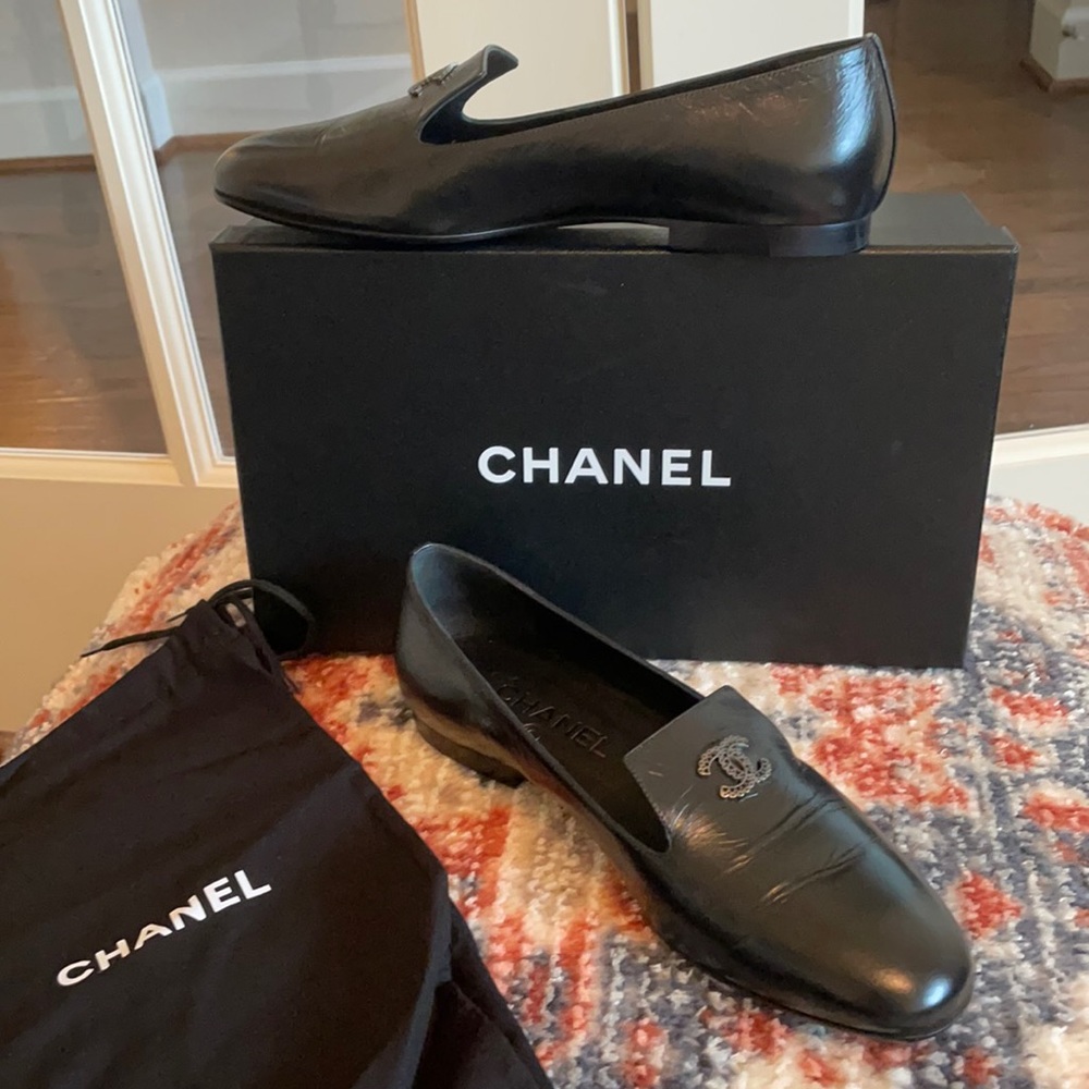 Chanel Mocassins-Loafers in Black Calfskin